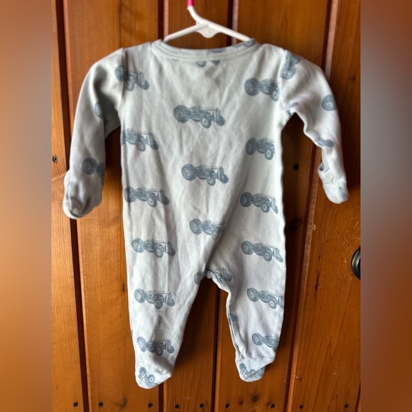 Kate Quinn | Baby Zipper Onsie | Blue Tractor 100% Cotton |  SZ 3-6 MO - Picture 3 of 5